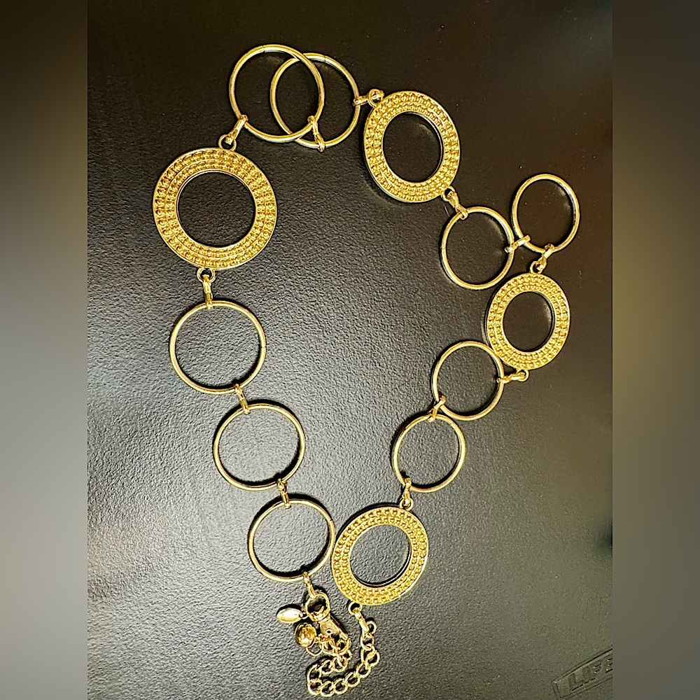 Gold Chain Circular Metal Belt 2025 Trendy